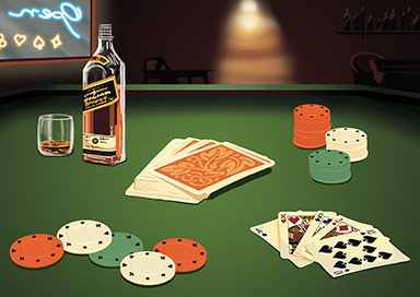 Poker Night - Ilustração Digital
